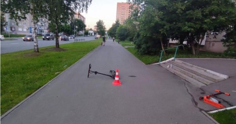 В Ижевске водитель электросамоката сбил на тротуаре 7-летнего ребёнка