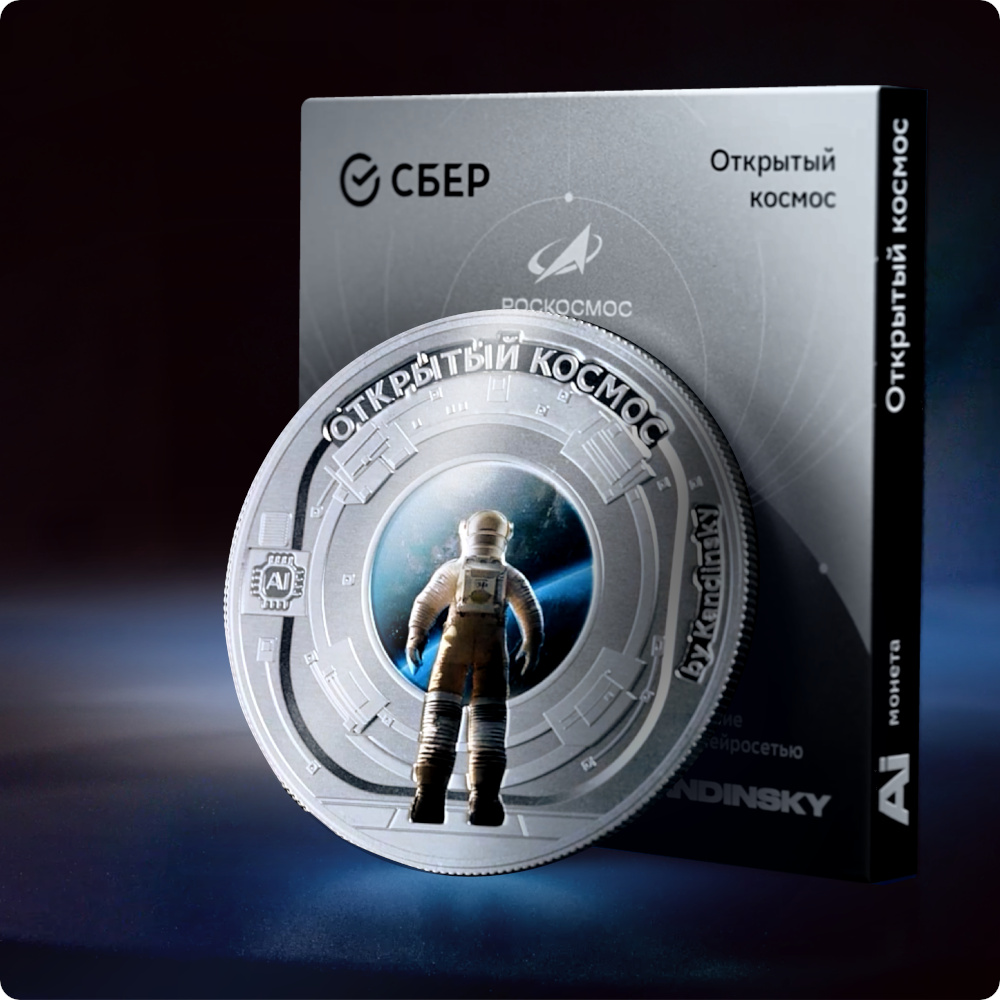 Сбер выпустил к Неделе космоса AI-монету с NFC-токеном