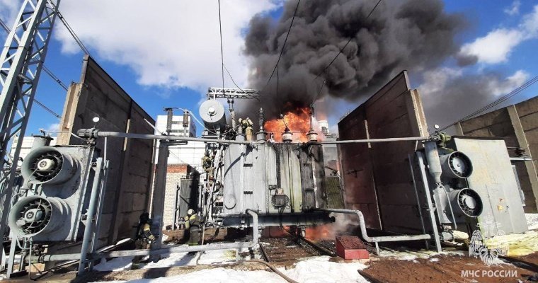 На территории ТЭЦ-2 в Ижевске произошёл пожар