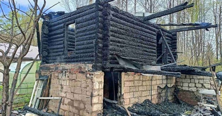 Садовый дом сгорел в Удмуртии после того, как пенсионерка плеснула бензин на горячий чугунок