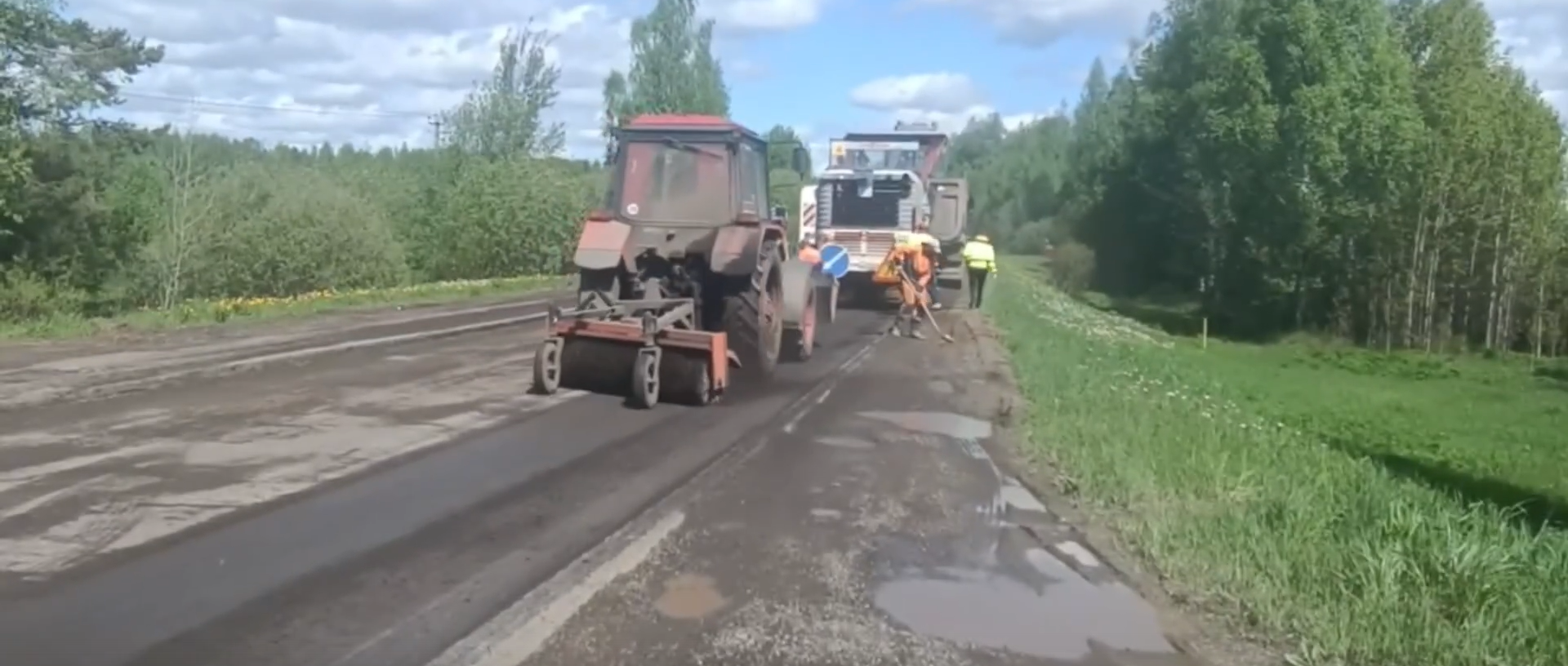 В Удмуртии начали ремонтировать дорогу Воткинск-Кельчино 