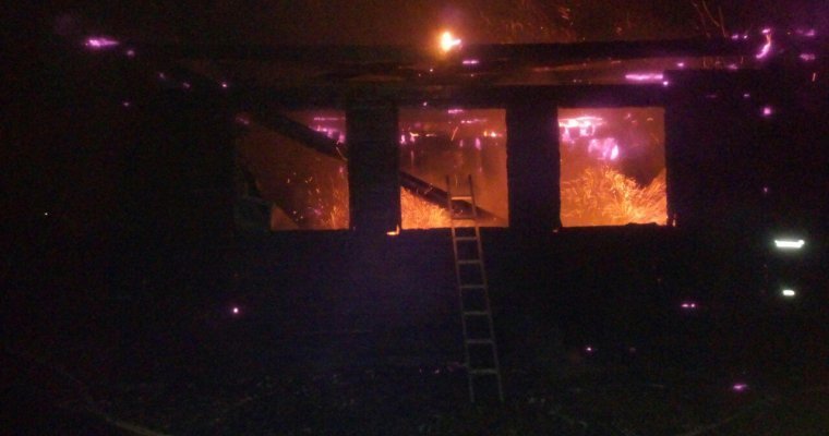 Житель Удмуртии погиб при пожаре в частном доме