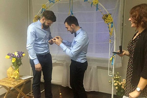 Первое бракосочетание однополой пары прошло в Киеве