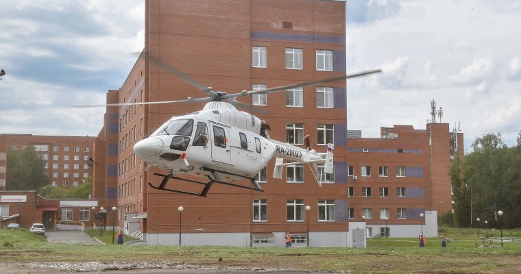 В Удмуртии эвакуировали первого пациента вертолетом санитарной авиации