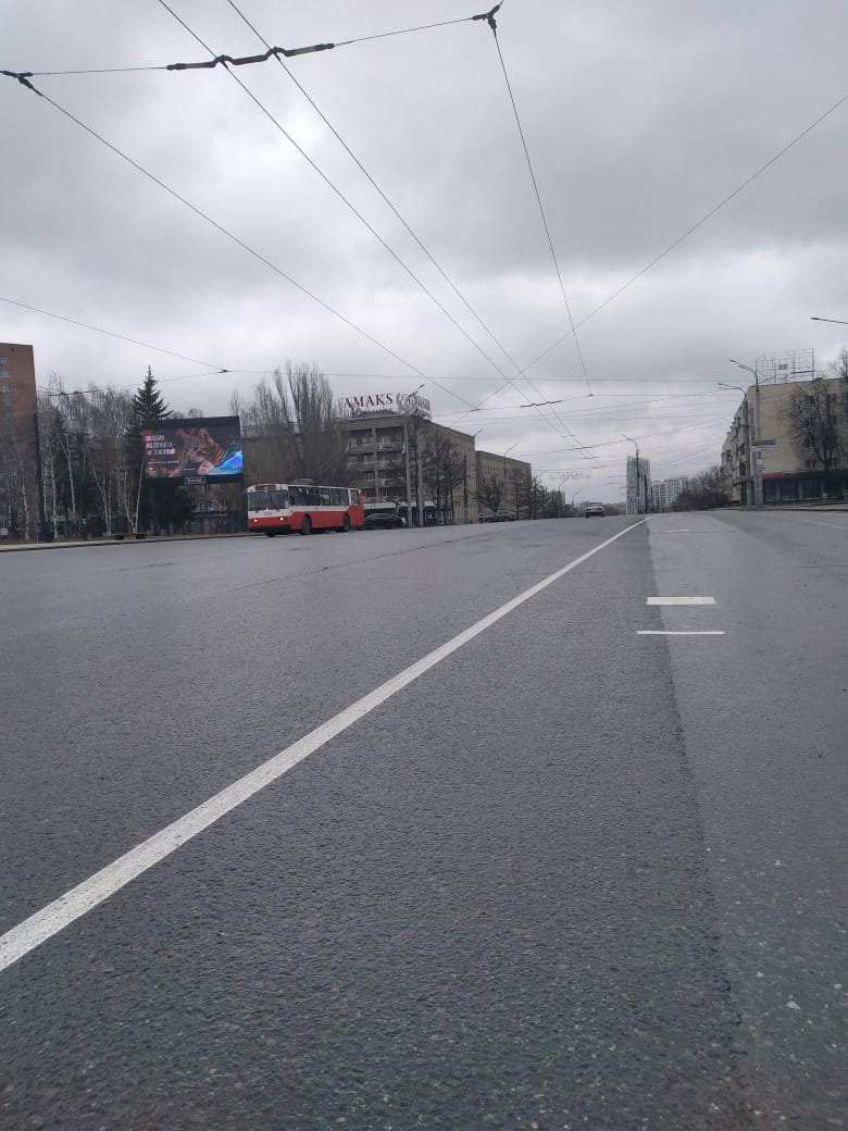На улице Пушкинской в Ижевске нанесли временную разметку для парадных расчетов