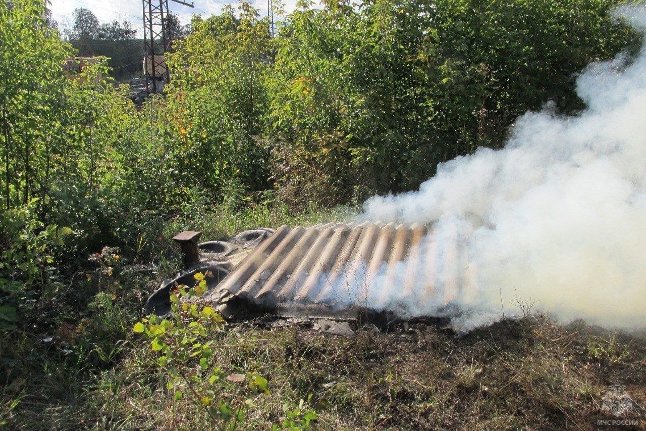 В поселке Кез произошел пожар в овощной яме