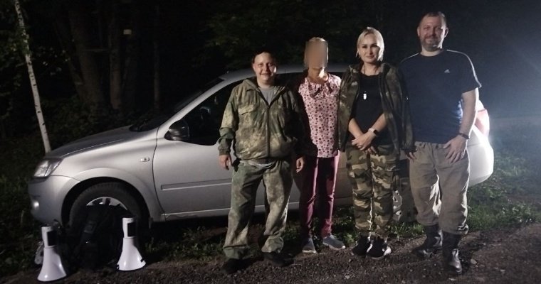 Добровольцы нашли в лесу Завьяловского района потерявшуюся ночью женщину