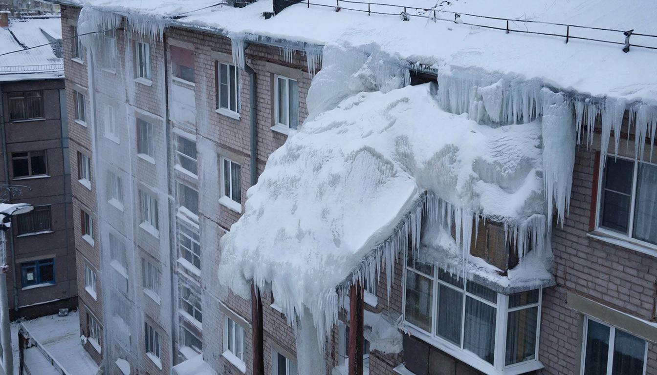 Аварийную ситуацию в Ижевске объявили в пятиэтажке на ул. Пушкинской после схода снега