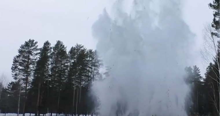 Военные инженеры подорвали лед на «учебном» водоеме в Удмуртии