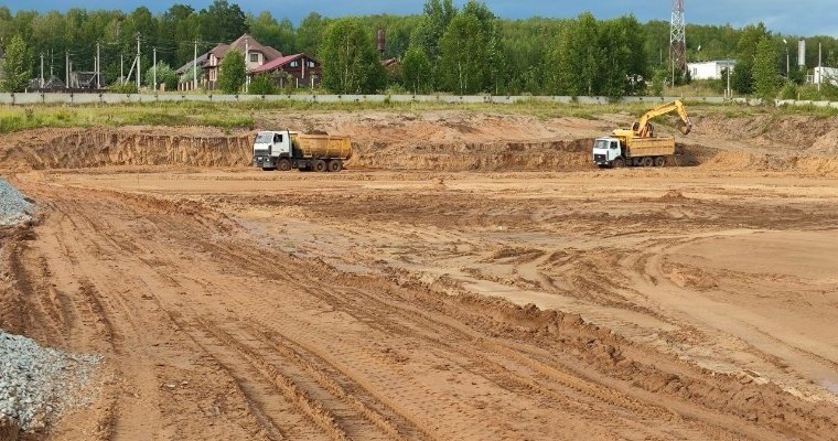 Строительство сельского стадиона началось в посёлке Новый в Удмуртии 