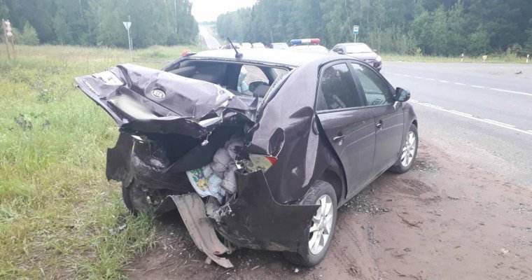 Пьяный водитель «ГАЗели» въехал в иномарку на трассе «Ижевск-Воткинск»