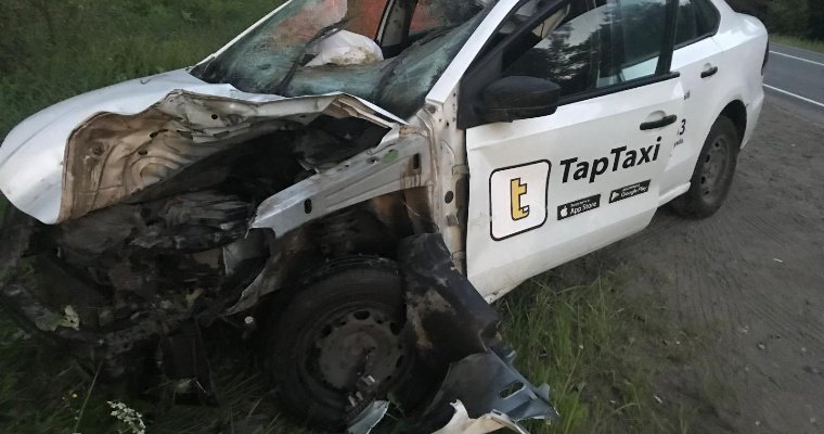 В Удмуртии водитель такси погиб в аварии с лосем