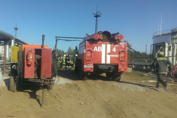 Пожар на Гремихинском месторождении в Завьяловском районе Удмуртии локализовали