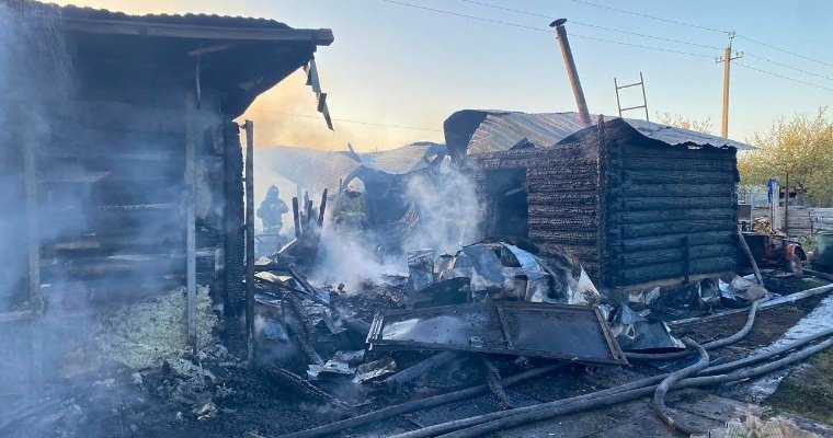 Желая самостоятельно потушить пожар, житель Завьяловского района получил ожоги 