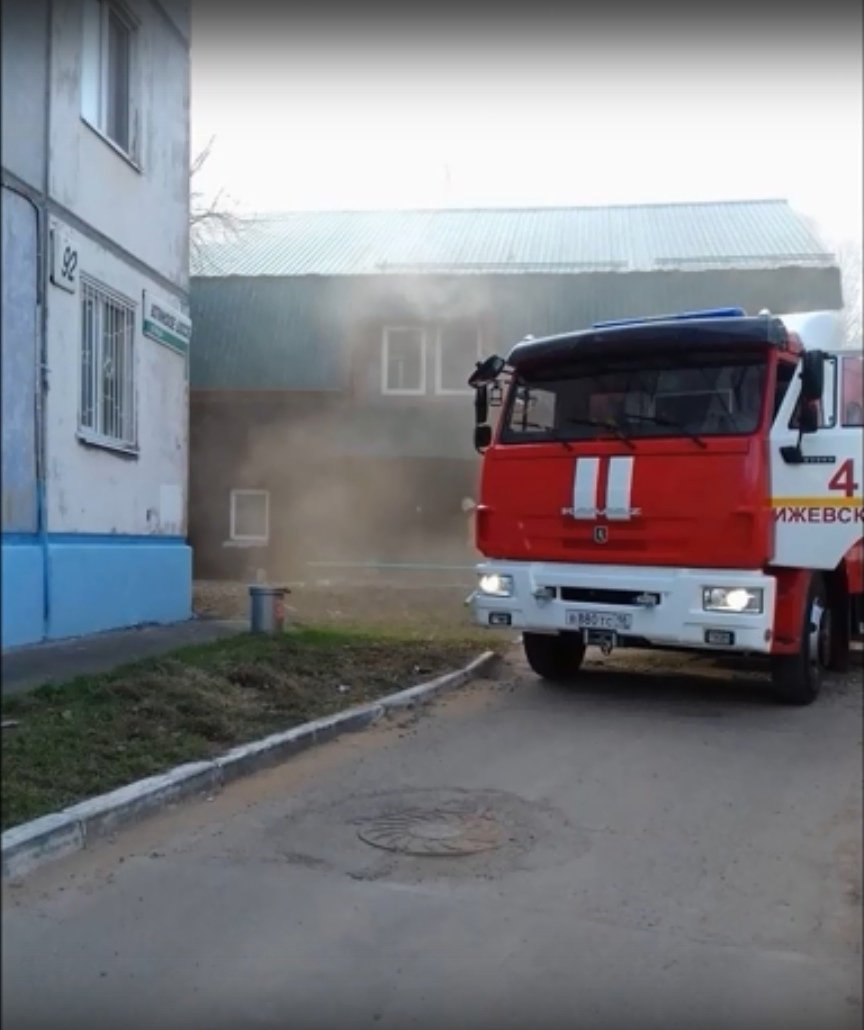 Пожар произошел рано утром в сауне в Ижевске