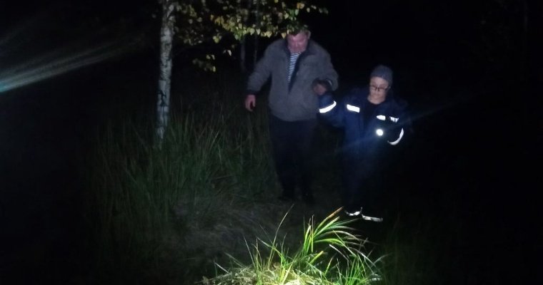 Пожилого грибника вывели из ночного леса спасатели в Удмуртии