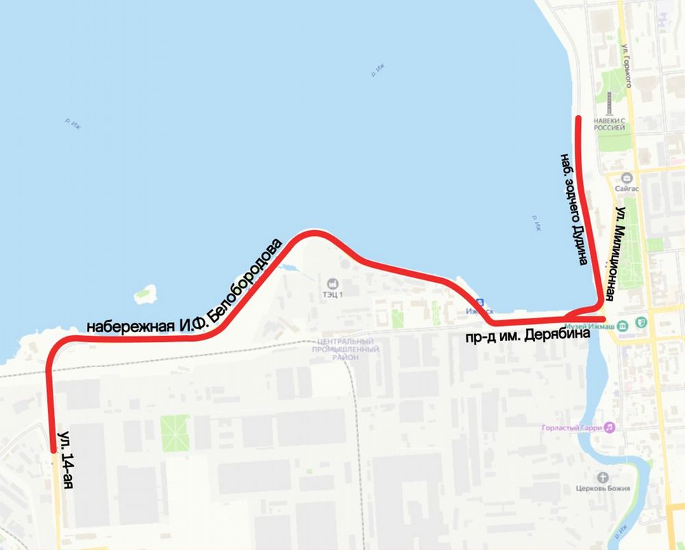 Для проведения Всероссийского полумарафона в Ижевске 24 мая перекроют набережную
