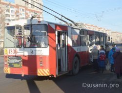 Движение троллейбусов приостановили в районе улицы Орджоникидзе в Ижевске
