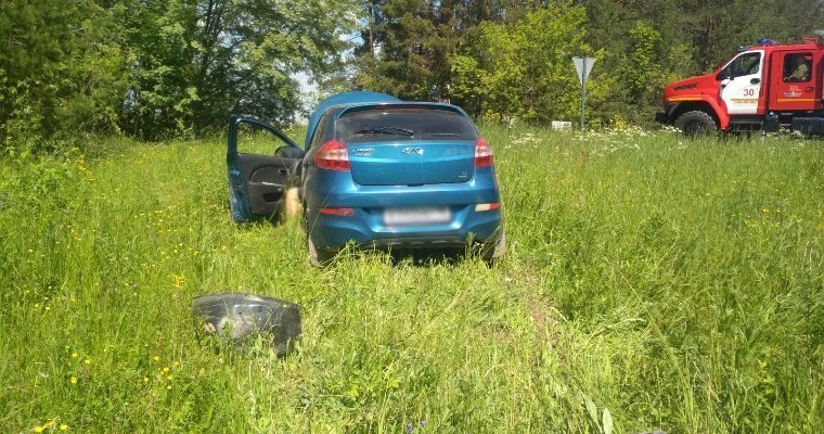 На трасе «Завьялово-Гольяны» автомобиль сбил на остановке женщину с подростком