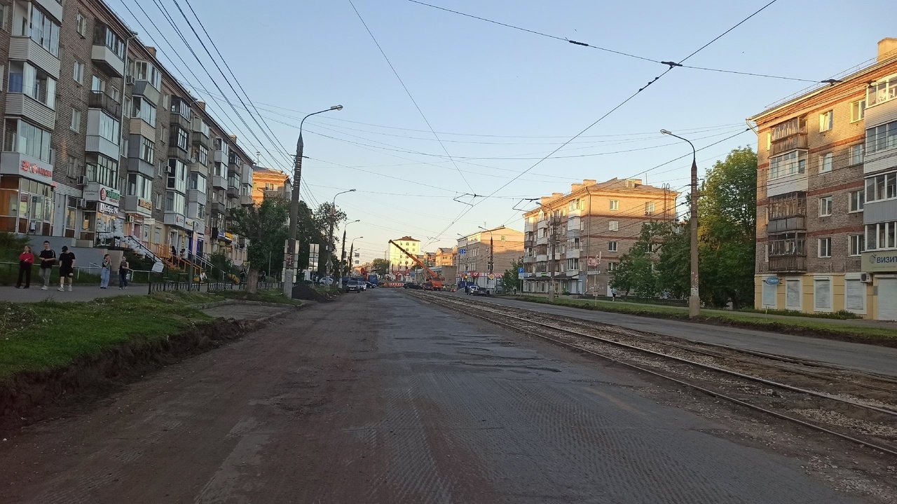 В ночь с 3 на 4 июня в Ижевске вновь закроют движение трамваев по улице Ленина 