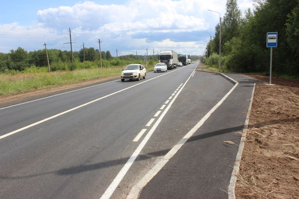В Удмуртии завершился ремонт четырёх участков трассы Игра-Глазов