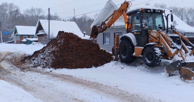 В деревне Курегово Малопургинского района произошёл двойной порыв на водопроводе