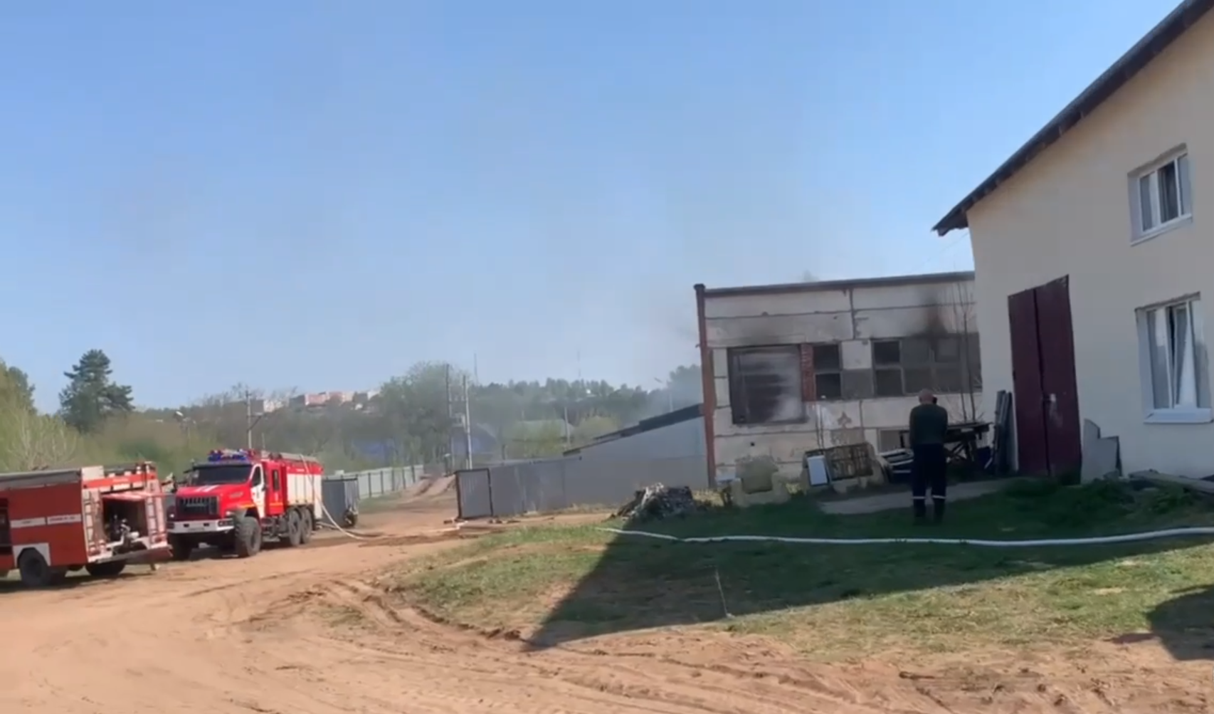В Воткинске произошёл пожар на производстве металлоконструкций 
