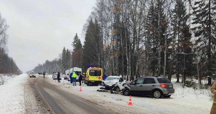 Две девушки за рулем врезались на трассе «Ижевск-Якшур-Бодья»